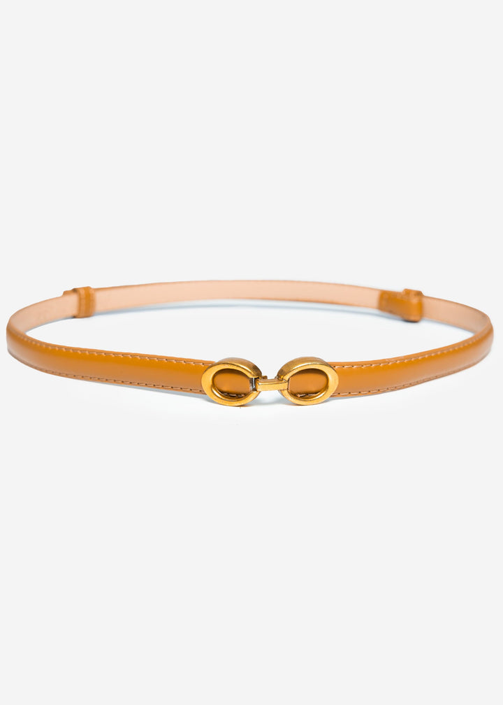 Ceinture ajustable à anneaux — camel