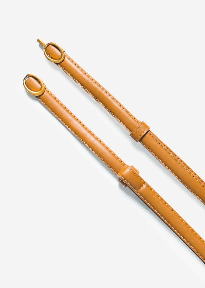 Ceinture ajustable à anneaux — camel