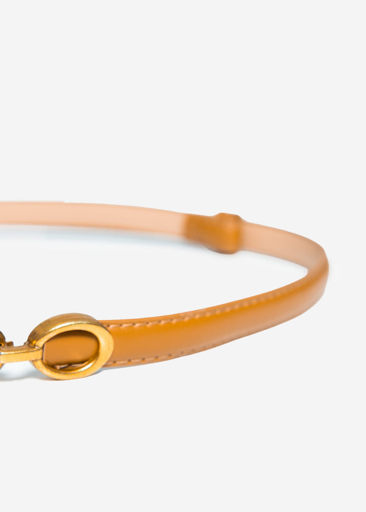 Ceinture ajustable à anneaux — camel