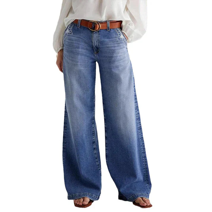 Paula™ | Jean taille haute à jambe large