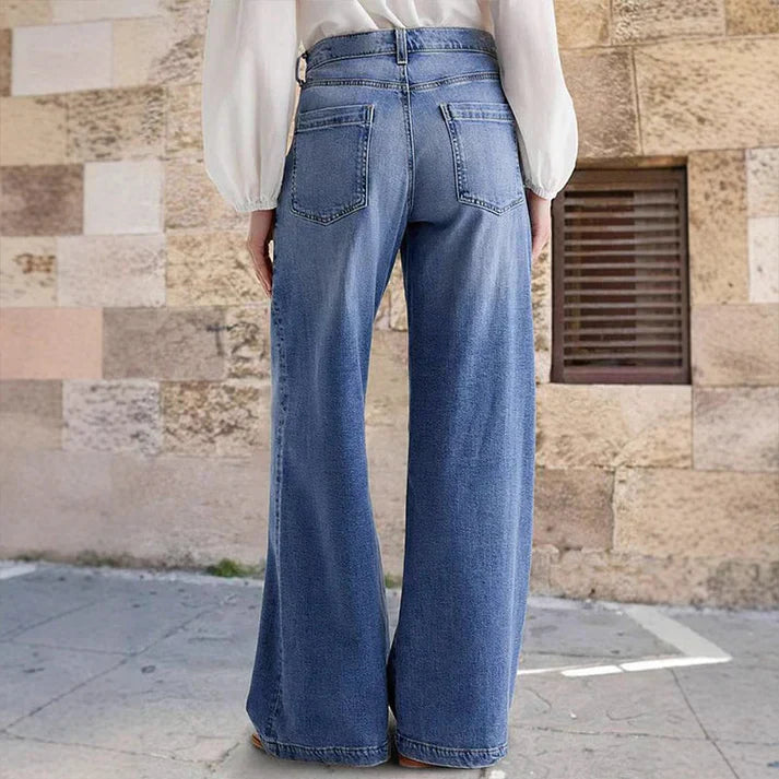 Paula™ | Jean taille haute à jambe large