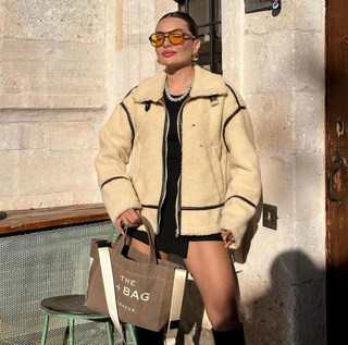 Jasmin | Manteau souple effet peluche