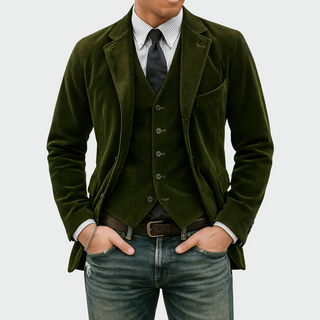 Tommy™ | Ensemble 2 pièces: Blazer et Gilet en Velours
