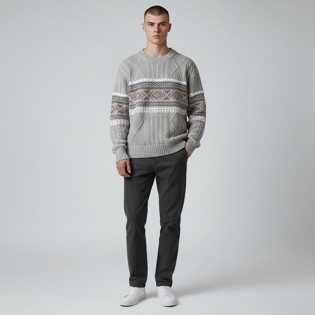 Hugo | Pull en maille nordique pour homme
